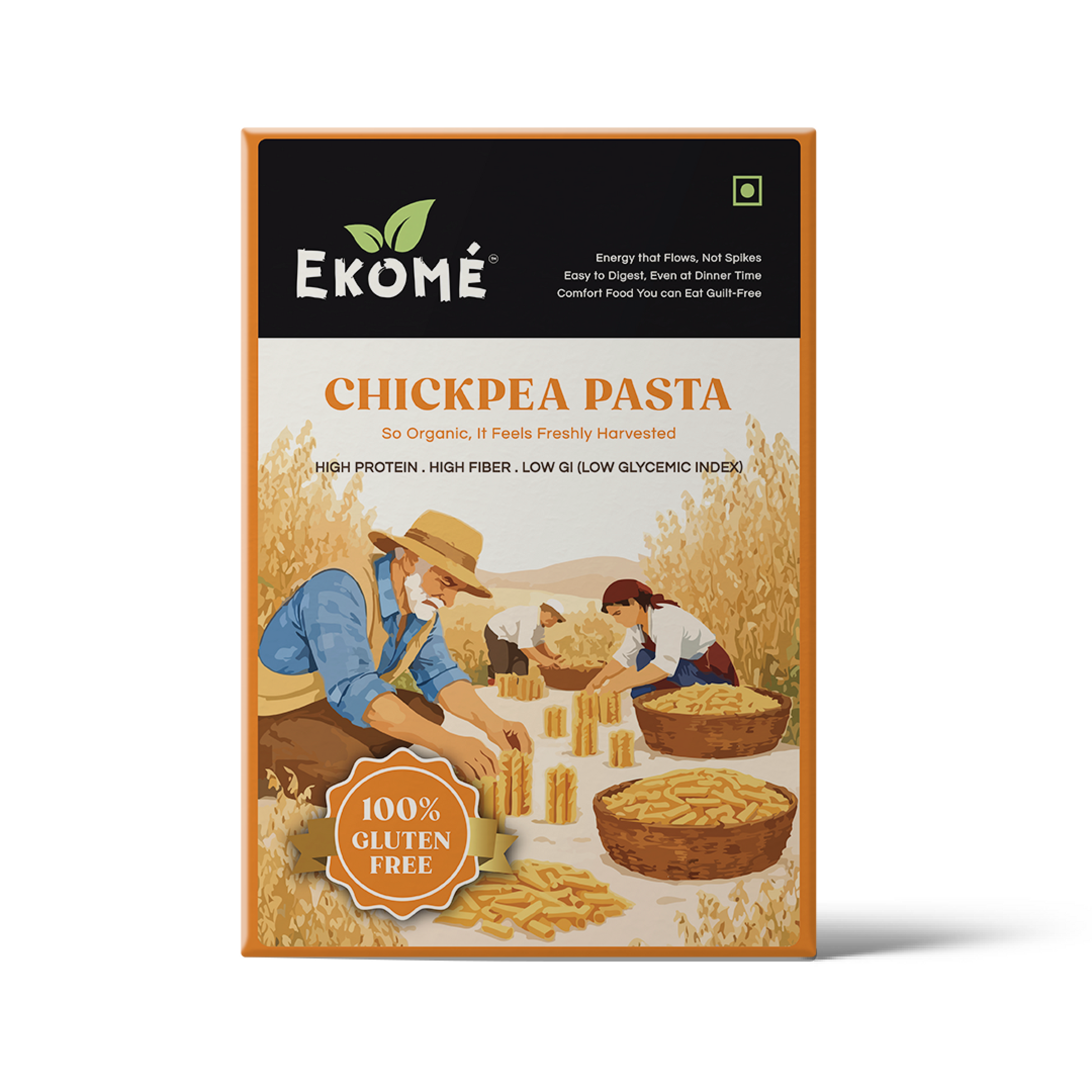 Ekomé Chickpea Pasta - gluten-free high-protein penne pasta, 400g pack
