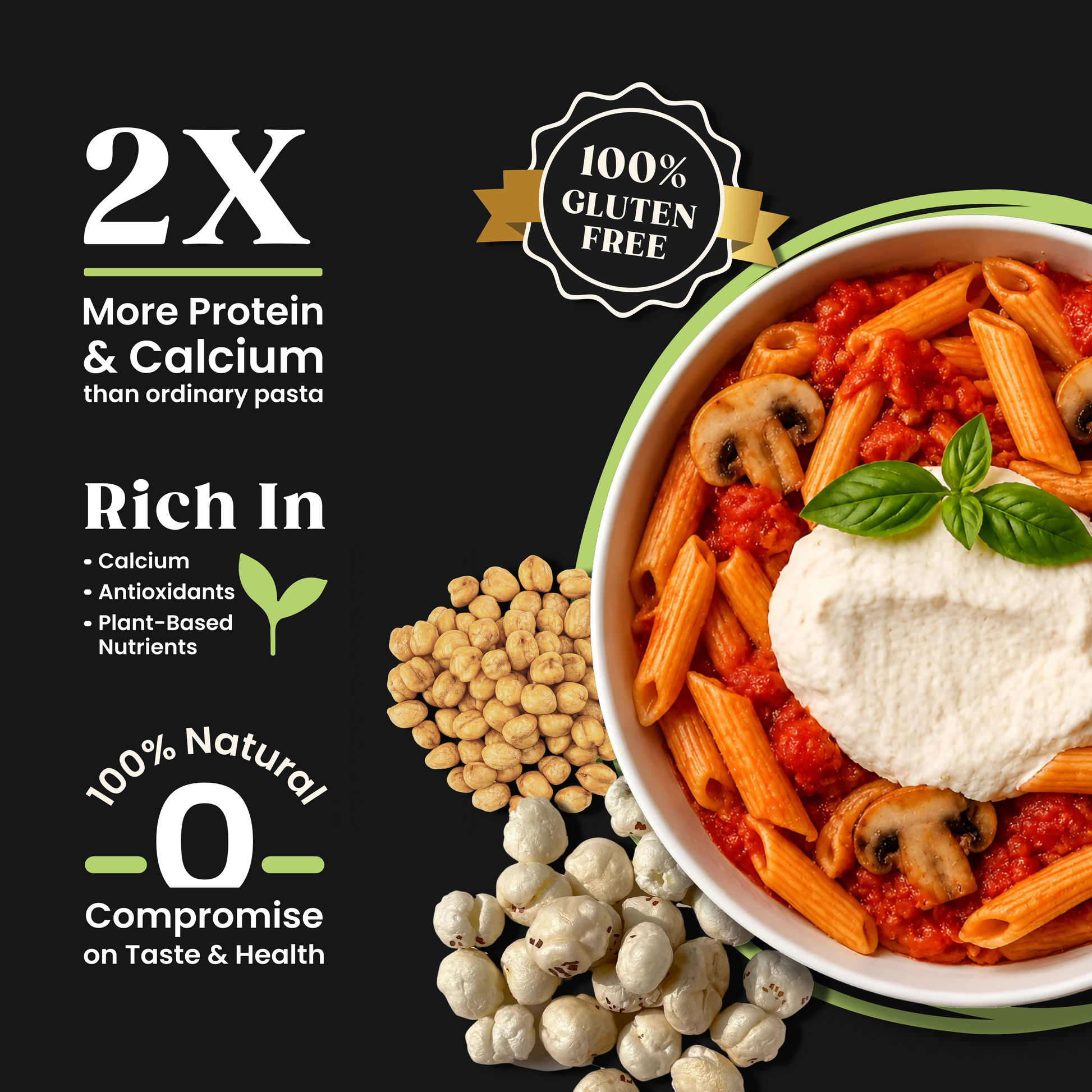 Ekomé Power Protein Duo combo pack - Makhana and Chickpea gluten-free pasta