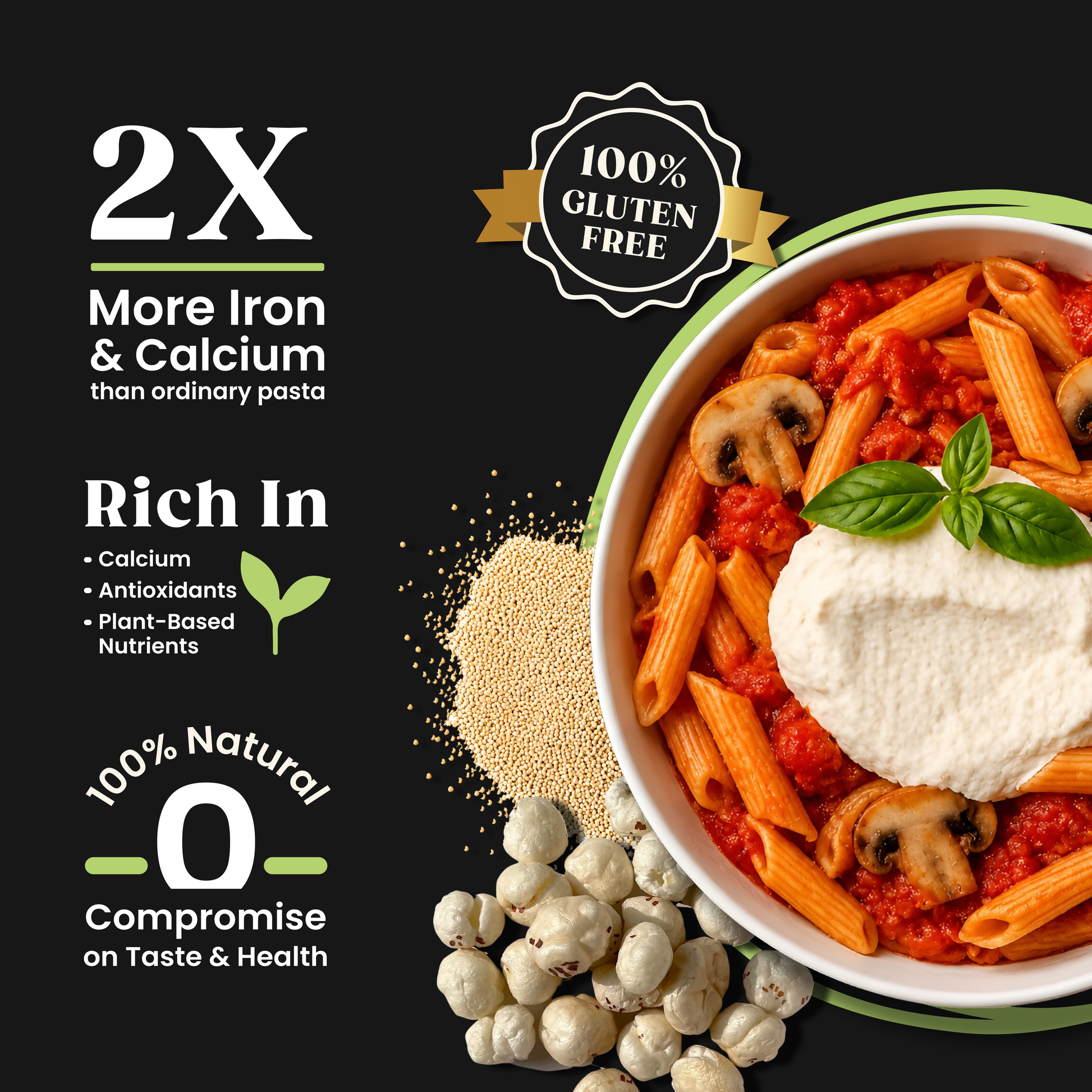 Ekomé Gluten Smart Combo pack - Makhana and Rajgira gluten-free pasta